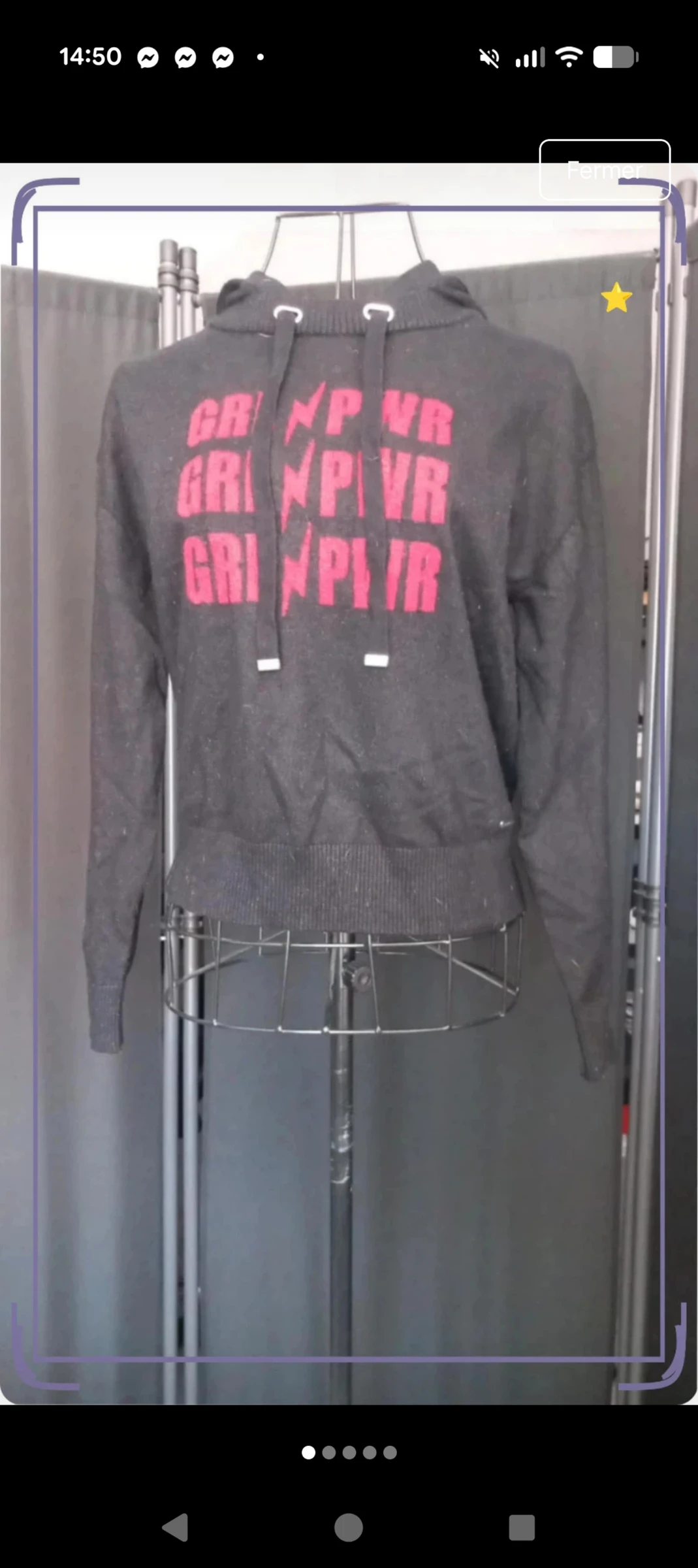 Pull à capuche noir grl pwr Liberto - Taille S (Très bon état)